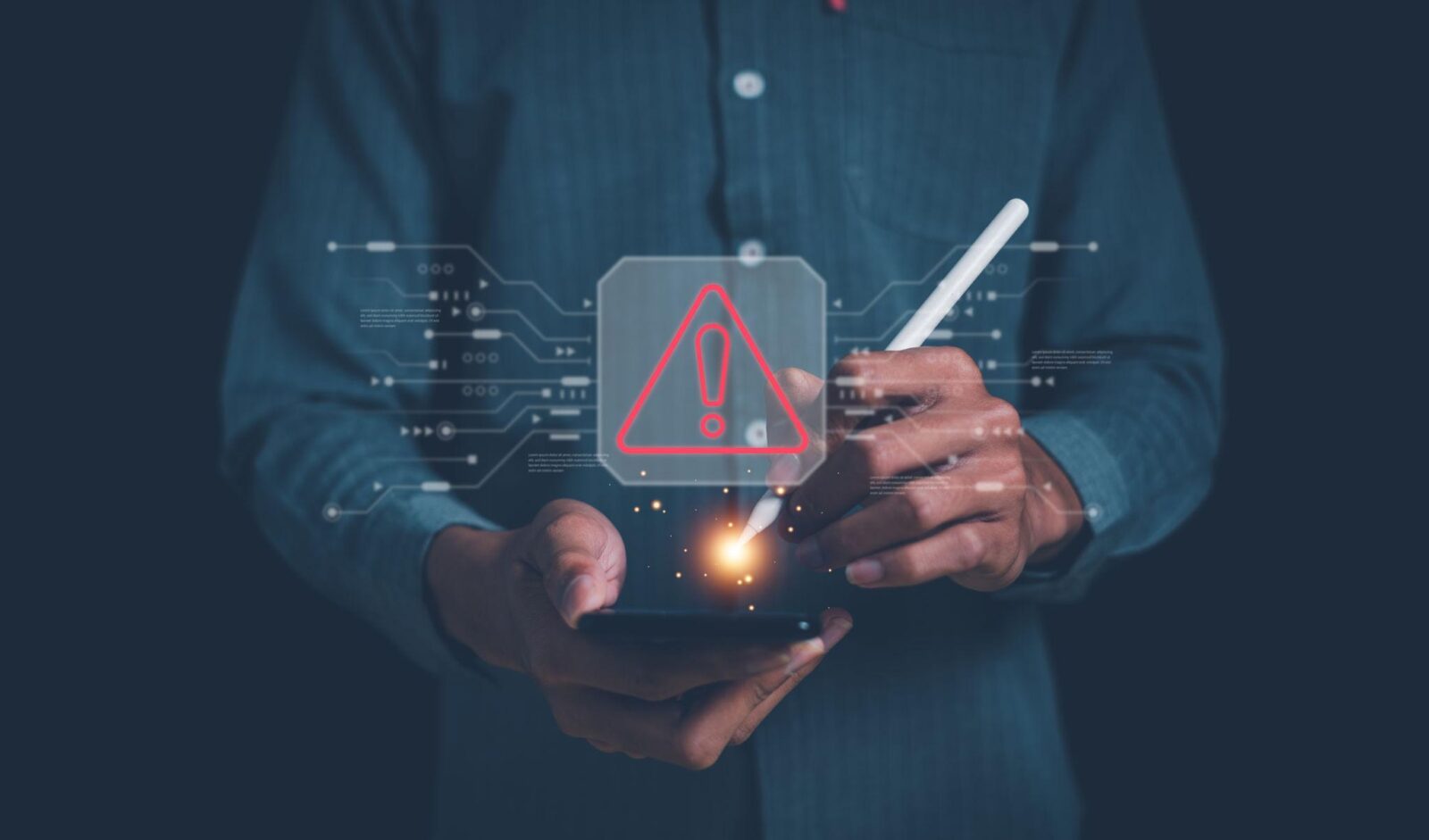 Smartphone displaying incoming call 8888996650 beside laptop showing newznav.com website in a cyber safety themed setup